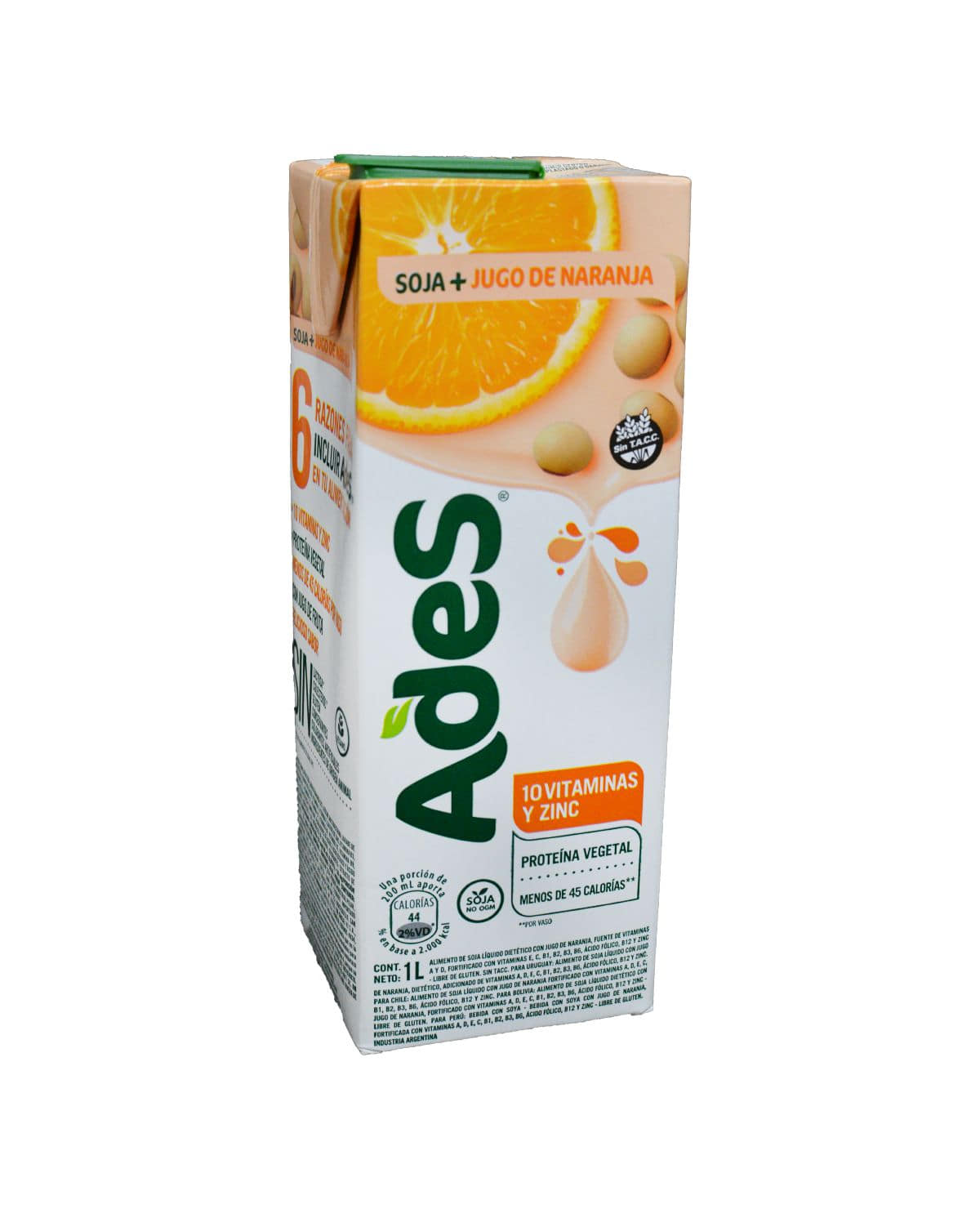 Jugo Ades A Base de Soja Naranja 1 Lt